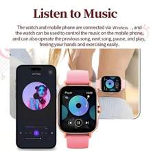 2025 New Smart Watch, 1.83-Inch Full Touch Screen, Fashionable And Healthy Sports Watch, Metal Body, Wireless Call And SMS Reminder, AI Voice Assistant, Smart Band, Step Calorie Counting, Exercise Sleep Monitoring, Suitable For Festival Gifts - Hồng - Xem 3