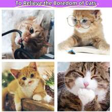 1/5 Piezas Palo de juego para gatos amantes de los gatos y madres de gatos, con plumas suaves y esponjosas de colores, provisto de campana, seguro y resistente a mordeduras, duradero, adecuado para interactuar y ejercitar a gatos amantes de los gatos y madres de gatos. Proporciona juguetes y suministros perfectos para la diversión sin fin de los amantes de los gatos y madres de gatos, juguetes lindos para sostener en la mano.
