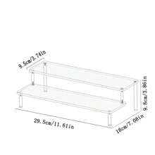 1 件亚克力展示架，多层分层展示架，家庭储物收纳架和产品展示架，适用于香水、化妆品、收藏品、玩具、派对装饰 - 無色 - 查看 17