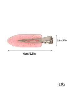 4/20 piezas Pinzas para el cabello de mujer lisas sin enganches con diseño de tabla de surf, accesorios para el cabello para uso diario, pasadores de pelo, pinzas de garra, artículos escolares - Multicolor - Ver 7