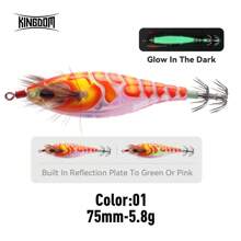 Kingdom Fishing Lure EGIKING SP 5.8g 8.7g 10g Squid Jigs Artificial Squid Hook Jigging Baits Sea Fishing Cuttlefish EGI Luminous - Multicolor - View 26