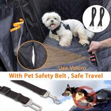 Seat Cover Rear Back Car Pet Dog Travel Waterproof Bench Protector Luxury - Black - View 9