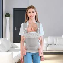 Portabebés recién nacido IULONEE, portabebé suave y ligero | Ergonómico, con soporte ajustable para el cuello, ideal para recién nacidos de 7-45 libras, con mayor comodidad y soporte