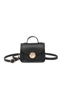 1 Brand New Solid Color Lychee Pattern Diagonal Shoulder Bag, Fashionable And Avant-Garde, Retro Suitable For School, Shopping, Travel, Suitable For Girl's Use, Zipper Closure Adjustable Shoulder Strap, Matching With Clothes, Is The Best Choice For Giving Gifts To Family And Friends - Multicolor - View 11