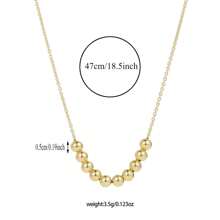 Women's Elegant Pearl Necklace - Brass Material With 18K Gold Plating, Permanent Color Retention, Anti-Allergy. This Versatile Necklace, Designed Specifically For Women, Combines A Choker Necklace With A Pearl Strand, Showcasing A Sophisticated And Charming Look Suitable For Daily Wear Or Dates, Highlighting The High-End Aesthetics Of The Female Charm. - Gold - View 8