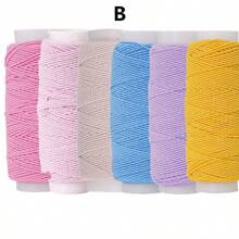 6 Stücke 0,6mm elastischer Faden, je 20m Spule, elastischer Nähfaden für Nähmaschinen, Raffgarn für Nähen, Overlock-Maschinen, Quilt, Stricken, Weben, DIY