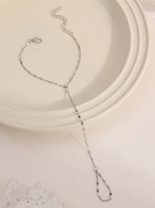 1 pieza Arnés de dedo elegante de plata, material de aleación, estilo lindo y minimalista, adecuado para el uso diario y citas de las mujeres, excelente para el Día de San Valentín, mamá, madre, Día de la Madre, regalo