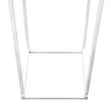 CNCEST Set Of 3 Metal Wedding Flower Vase Stand, Square Rack Flower Holder For Wedding Home Living Room & Patio Decor White - 白色 - 查看 8