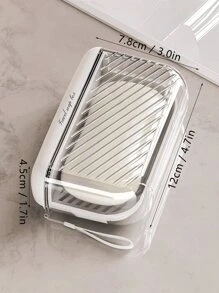 1pc Portable Travel Soap Dish With Lid, Sealed Drainage Soap Box, Bathroom Soap Storage Holder - Multicolor - View 3
