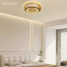 HYYKJ-US Rattan Ceiling Light Fixture, Bamboo Ceiling Light, Bamboo Woven Ceiling Light