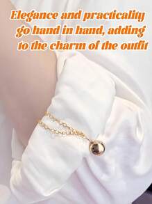 男女通用多功能磁性衣夹 强力头巾磁铁带链 磁性衣披肩夹 多功能衣夹 磁性衬衫配件 牢固固定围巾、头巾、裤子等织物 旅行必备配件 户外办公 返校旅行必需品 旅行配件 旅行必备品 海滩度假 暑假 学校配件 用品 返校用品