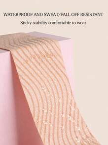 2卷（年度最优价）可折叠/可折叠/可折叠胸部提升/无痕自粘绷带，（卡其色/黑色）尺寸可剪一片可折叠隐形乳头胶带，隐形提升无痕自粘一次性防突出运动绷带，乳房提升胶带弹性胸胶带，通用尺寸A-F - 彩色 - 查看 6