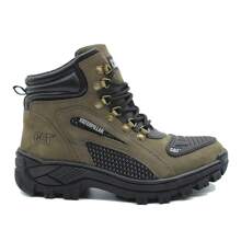 Coturno Bota Masculino Motoqueiro Proteção Marcha Moto Adventure Couro Caterpillar