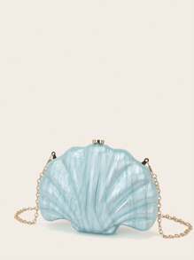 Women Evening Clutch Bag Bridal Wedding Personalized Mini Shell Design Acrylic Clutch Dinner Bag For Women Prom With Detachable Metal Chain For Wedding And Party Shoulder Bag Women Clutch Purses For Ladies Handheld Evening Bag Versatile Cocktail Party New Wallet Banquet Bag, Elegant Shell Bag, Perfect For Parties, Weddings, Dinners & Banquets, Matches Wedding Dresses, Formal Wear, Prom Gowns, Birthday Outfits & Women's Party Attire, Prom Bag For Party - 彩色 - 查看 20