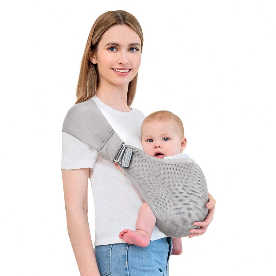 Baby Carrier Newborn To Toddler - 2-In-1 Baby Wrap & Baby Carrier - Pre-Wrapped Baby Sling Wrap Newborn - Soft & Stretchy Baby Sling Carrier- 7-35 Lbs