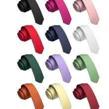 Men's Tie For All Occasions, Elegant, Social, Sporty, Various Colors - 粉紅色領帶 - 查看 3