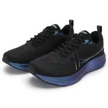 XTEP Men's Running Shoes, Comfortable Breathable Casual Sports Sneakers, Black/Neon Green