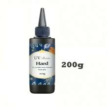 1 Botella de Resina UV 25g/50g/100g/200g/500g - Resina epoxi UV curada mejorada, transparente y dura, adecuada para manualidades de joyería, decoración artística, aretes, collares - Curado rápido, bajo olor, transparente, activada por luz solar/diurna, resina delgada - transparente - Ver 15