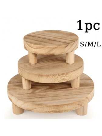 1pc Wooden Display Riser For Display, Wooden Cake Stand, Wood Riser Pedestal Stand For Christmas Home Room Kitchen Farmhouse Decor And Organizer, For Christmas Valentine's Day New Year Decor Home Bathroom Decor Bathroom Organizer Fall Decor Back To School