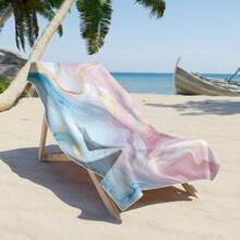1pc Oversized Beach Towel, Golden Plush Bath Towel, Essential Travel & Holiday Gift, Swimming Pool Towel, Adult Women & Men Beach Necessity, Holiday Gift Summer, Holiday