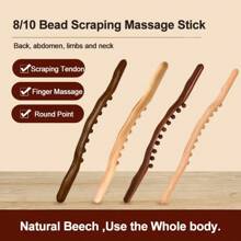 Rolling Pin Universal Back Needle Massage Tendons Beech Wood Scraping Stick Point Treatment Guasha Relax Therapy Tool - GSB01 - View 2
