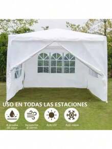 Toldos Plegables Tienda De Fiesta Carpa Impermeable (Blanco/3 * 3) - 1 - Ver 2