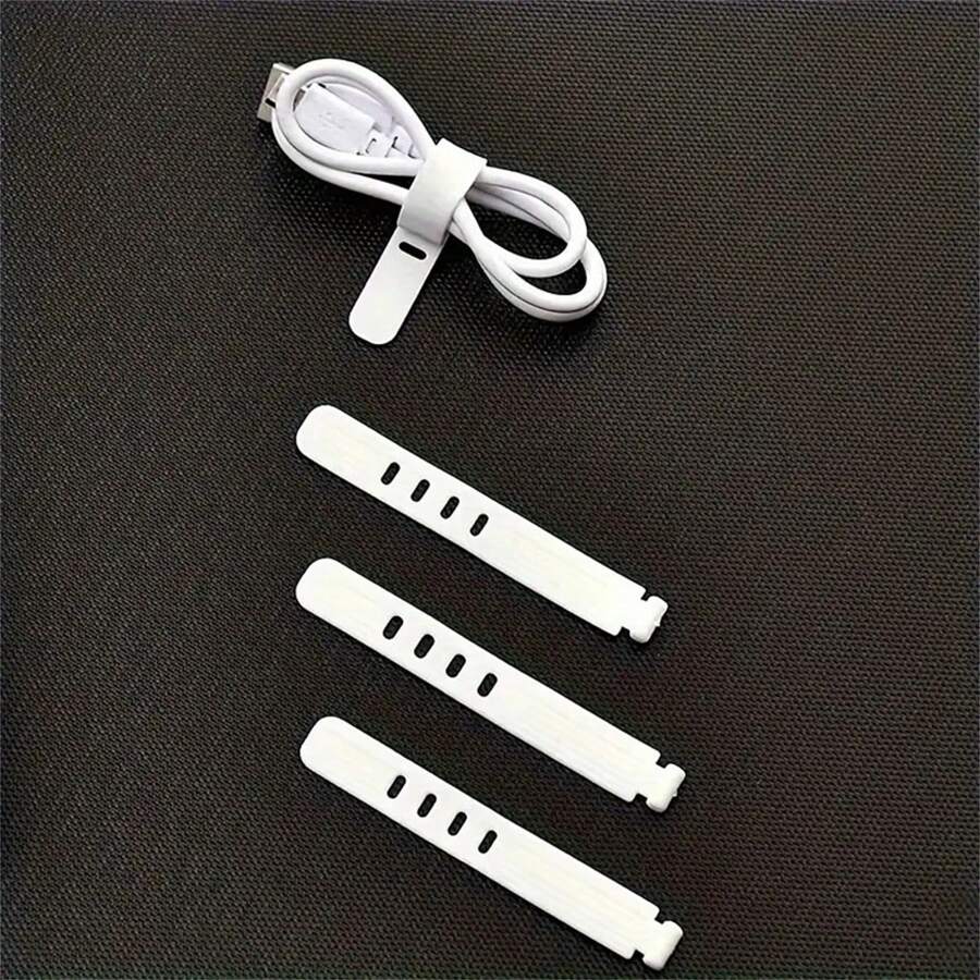 2/8PCS Silicone Zip Ties, Data Cable Storage, Headphone Cable Storage, Anti Loss Buckle, Data Cable Bundling Strap Gifts Women Girls