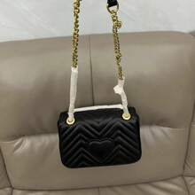 Fashion Love G-G Crossbody Bag Women's Bag Chain Small Bag Saddle Bag Marmont Women's Shoulder Bag - 黑色 - 查看 4