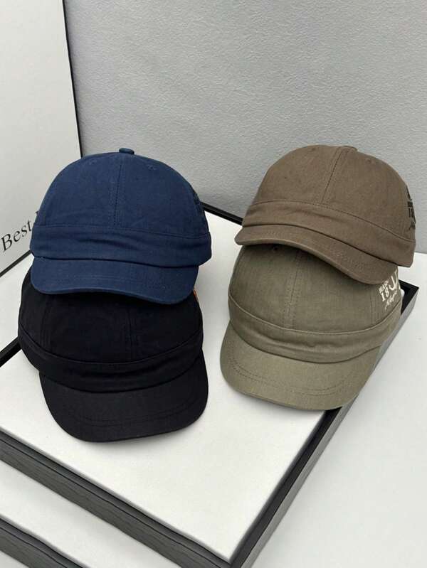 New Short Brim Washed Baseball Cap For Men, Retro Baseball Cap For Couples And Women.