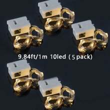 1/5/10/20/30 stuks Mini LED-feeërieke lampjes - op batterijen werkende koperdraadlampjes, geschikt voor Kerstmis, Moederdagdecoratie, decoratieve geschenken, bloemen, festivals, bruiloften, tuinen, feestbenodigdheden, knipperende vuurvliegjeslampjes