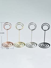 Set de 10 piezas de soportes de tarjetas de escritorio, soportes de visualización, soportes de tarjetas y fotos para la configuración de la mesa, soportes de números de escritorio, soportes de notas de alambre, soportes de números de mesa, soportes de tarjetas de visita, para bodas, aniversarios, fiestas de cumpleaños, centros de mesa, soportes de tarjetas de mesa para fiestas de cumpleaños