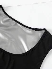 سترة التعرق لحمام الساونا للرياضة والخارجي، خزان قمة التمرين لتنحيف الخصر، للرجال، ملابس تحتية مشكلة للضغط والمساعدة في التمارين، حزام تنحيف للبطن، أحزمة قطنية للتنحيف والتشكيل، اكسسوارات رياضية - فضي - مشاهدة 4