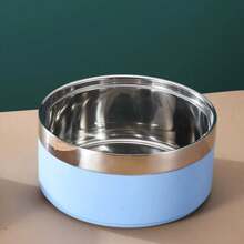 1pc Stainless Steel Pet Bowl, Anti-Slip And Anti-Spill Design, Large Capacity For Medium & Large Dogs Food And Water - Multicolor - View 13