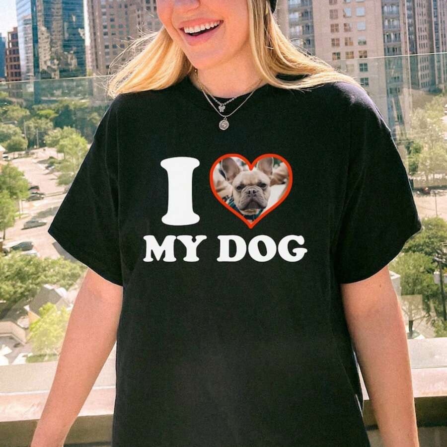 I Love My Dog Tee, Custom Unisex Tee, I Love My Dogs 90s Baby Tee, Gift For Dog Dad, Gift For Dog Mom, Father's Day Gift, Mother's Day Gift