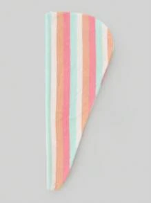 Microfiber Hair Drying Towel, Rainbow Color Hair Wrap, Thick Quick-Drying Long Wrap, Suitable For Makeup Home Bathroom Decor Back To School Hair Bonnet Shower Towels For Beaty Salon, Hotel Sports,Home Essentials, Towel, Skin Care - Multicolor - View 9