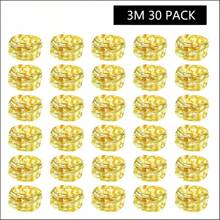 1/5/10/20/30 stuks Mini LED-feeërieke lampjes - op batterijen werkende koperdraadlampjes, geschikt voor Kerstmis, Moederdagdecoratie, decoratieve geschenken, bloemen, festivals, bruiloften, tuinen, feestbenodigdheden, knipperende vuurvliegjeslampjes