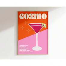 1pc Sangria Drink Negroni Canvas Painting Club Bar Shop Home Decor Cartoon Juice Mojito Aperol Spritz Canvas Painting No Frame