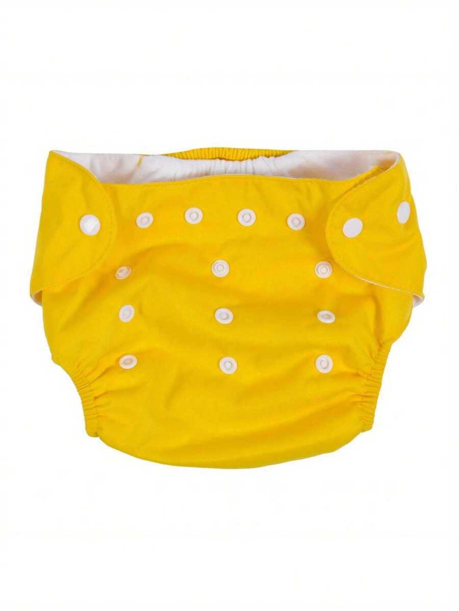 Toddler Baby Diaper One Size Adjustable Reusable Washable Nappies Newborn Supplies - Yellow - View 1
