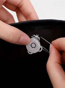 1/3/6pcs Canvas Bag Wallet Magnetic Alloy Snap Closure, Hand Sewn Magnetic Snaps For DIY Fashion Crafts, Vintage Bag Metal Clasp Turn Locks Twist Button, For Shoulder Bags & Clothes, Diy Crafts Accessory, For Diy Handbag, Leather Craft Bag Purse, Hardware Elegant Golden Bag Accessories, Handmade Bag Accessories - Multicolor - View 7