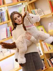 Juguete de peluche gigante en forma de caballo - Animales de peluche con relleno de poliéster acogedor, perfecto para acurrucarse, regalos de cumpleaños, Pascua, Día de la Madre, compañero de almohada suave y cómodo, decoración primaveral para el hogar - Multicolor - Ver 1