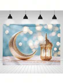 1 件斋月开斋节挂毯，用于房间装饰的墙壁装饰挂毯，85gsm 涤纶面料，桃皮绒薄版，家居装饰 - 彩色 - 查看 5