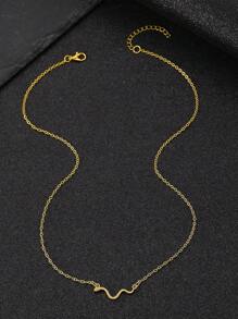 1 Stück neue modische, einfache Schlangen-Anhänger Halskette für Frauen, Frühlings-/Sommer-Accessoire