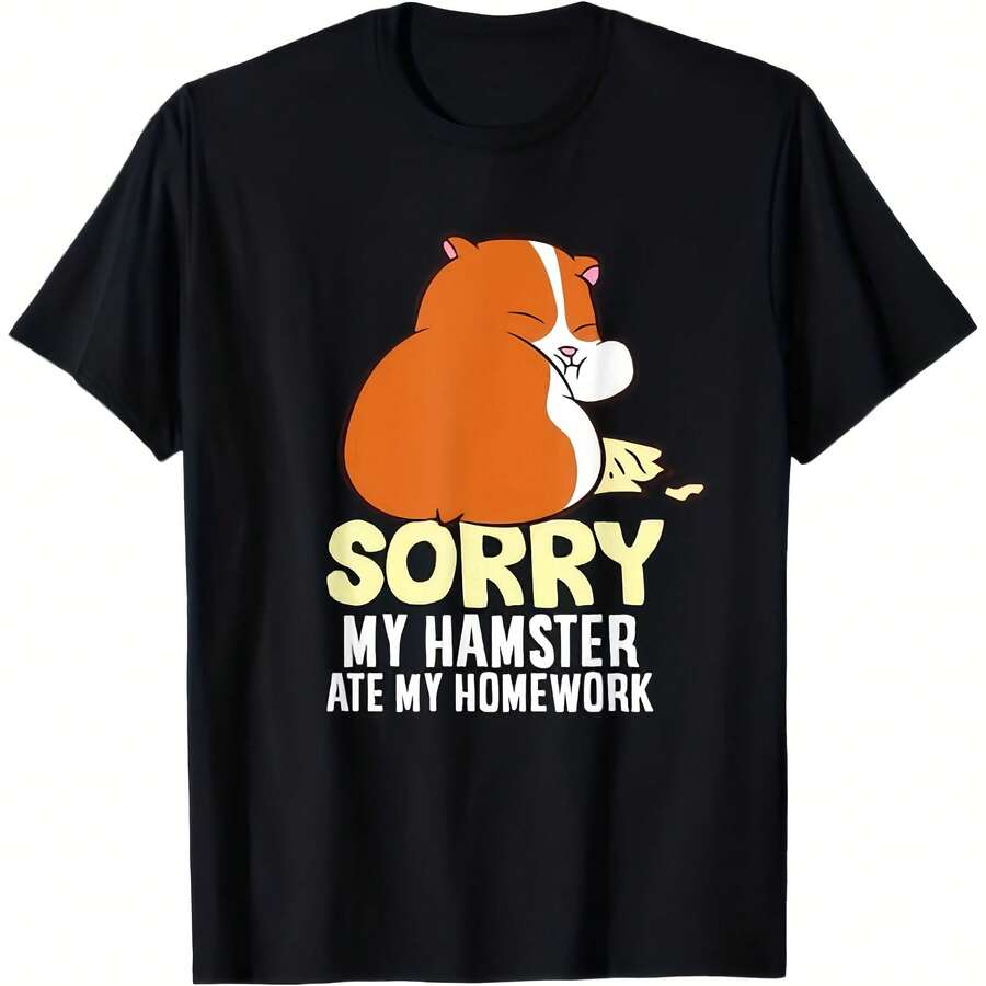 Cute Hamster Kids School My Hamster Ate My Homework T-Shirt
