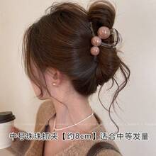 Elegant Korean Style Pearl Claw Clips, 2024 New High-End Hair Accessory Hair Claw Ponytail Holder