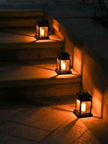 1pc Solar Lights Lantern,Solar Yard Decorations Solar Christmas Decoration Waterproof Solar Light Garden Outdoor Hanging Decor, Halloween Christmas Decorations Lights Outdoor Halloween Christmas Thanksgiving Gift