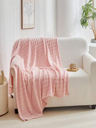 1 件法兰绒毛绒毯，暖和的条纹羊毛毯，适合空调，休闲午睡毯，适合办公室，沙发毯，万圣节毛皮毯，披肩毯，适合圣诞节、感恩节、床罩