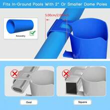 1pc Of Poolside Cup Holder, Plastic Drink Holder, Suitable For Swimming Pool, Stylish Ground Pool Drink Holder, Suitable For Parties, Suitable For Most Frame Pools, Includes Multiple Components - Pool Accessories