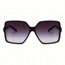 1 Pair Of Women's Big Black Frame Pc Frame Hot Girl Y2g Fashion Glasses Suitable For Daily Use - Đen xám kép - Xem 2