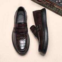 Men's Fashion Black Leather Loafers With Tassel Decor, Classic Minimalist Design, Comfortable Breathable Slip-On Casual Shoes, Suitable For Daily And Formal Occasions, Wear-Resistant Outsole