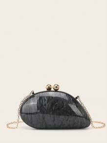 Women Evening Clutch Bag Bridal Wedding Acrylic Asymmetric Shaped Clutch For Women Prom With Detachable Metal Chain For Wedding And Party Shoulder Bag Women Clutch Purses For Ladies Handheld Evening Bag Versatile Cocktail Party New Wallet Banquet Bag - Multicolor - View 7